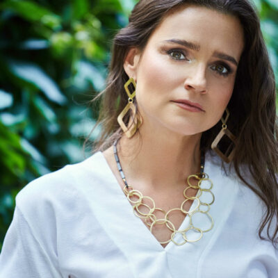 Naszyjnik koła z hematytami