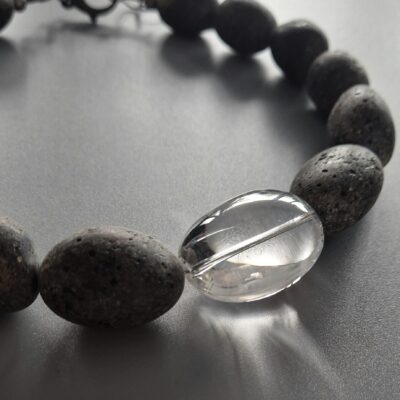 Surowy bursztyn i kryształ górski